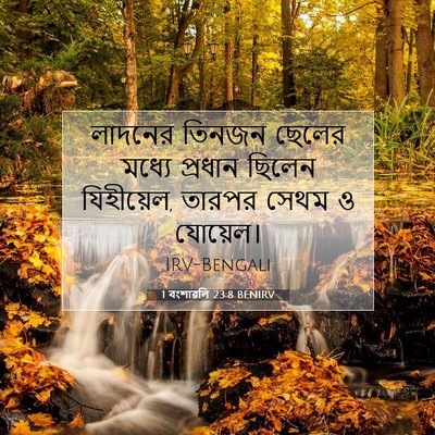 Picture 07 - 1 বংশাৱলি 23:8 BENIRV - লাদনের তিনজন - Bible Verse Picture