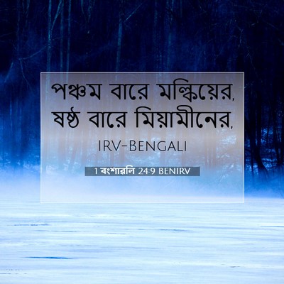 Picture 07 - 1 বংশাৱলি 24:9 BENIRV - পঞ্চম বারে - Bible Verse Picture