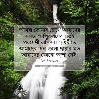 Picture 07 - 1 বংশাৱলি 29:15 BENIRV - আমরা তোমার চোখে - Bible Verse Picture