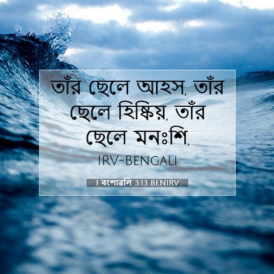 Picture 07 - 1 বংশাৱলি 3:13 BENIRV - তাঁর ছেলে আহস, তাঁর - Bible Verse Picture