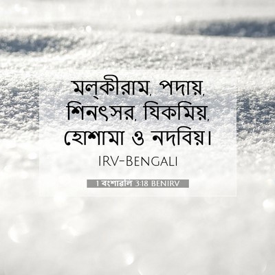 Picture 07 - 1 বংশাৱলি 3:18 BENIRV - মল্‌কীরাম, পদায়, - Bible Verse Picture
