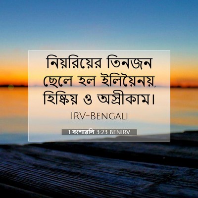 Picture 07 - 1 বংশাৱলি 3:23 BENIRV - নিয়রিয়ের তিনজন - Bible Verse Picture