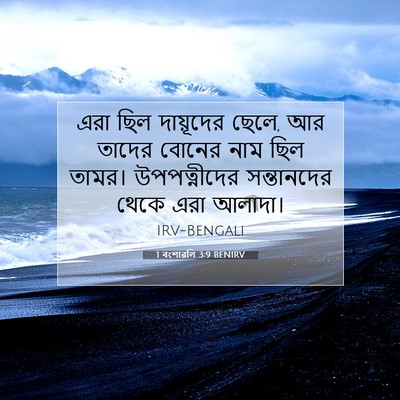 Picture 07 - 1 বংশাৱলি 3:9 BENIRV - এরা ছিল দায়ূদের - Bible Verse Picture