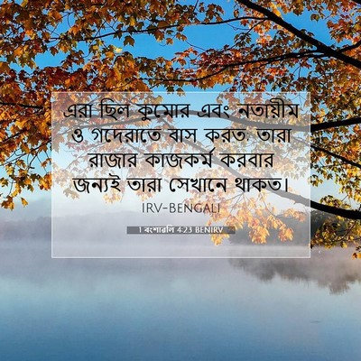 Picture 07 - 1 বংশাৱলি 4:23 BENIRV - এরা ছিল কুমোর এবং - Bible Verse Picture