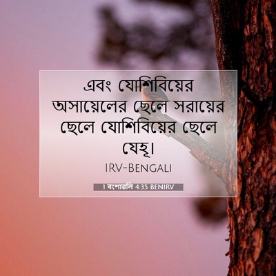 Picture 07 - 1 বংশাৱলি 4:35 BENIRV - এবং যোশিবিয়ের - Bible Verse Picture