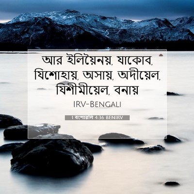 Picture 07 - 1 বংশাৱলি 4:36 BENIRV - আর ইলিয়ৈনয়, - Bible Verse Picture