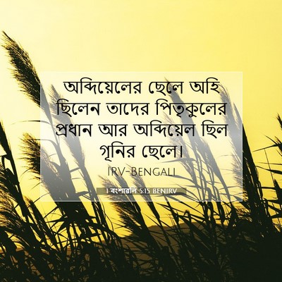 Picture 07 - 1 বংশাৱলি 5:15 BENIRV - অব্দিয়েলের ছেলে - Bible Verse Picture
