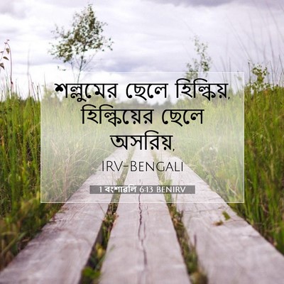 Picture 07 - 1 বংশাৱলি 6:13 BENIRV - শল্লুমের ছেলে - Bible Verse Picture