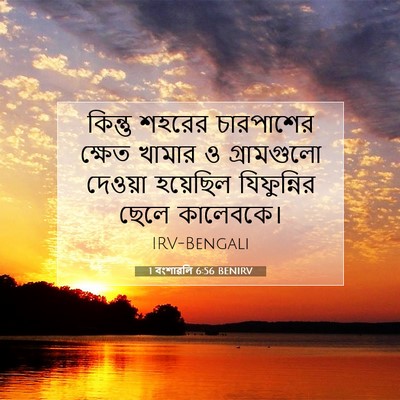 Picture 07 - 1 বংশাৱলি 6:56 BENIRV - কিন্তু শহরের - Bible Verse Picture
