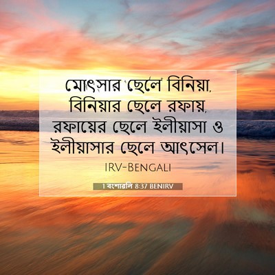Picture 07 - 1 বংশাৱলি 8:37 BENIRV - মোৎসার ছেলে - Bible Verse Picture