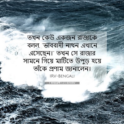 Picture 07 - 1 ৰাজাৱলী 1:23 BENIRV - তখন কেউ একজন - Bible Verse Picture