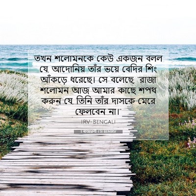 Picture 07 - 1 ৰাজাৱলী 1:51 BENIRV - তখন শলোমনকে কেউ - Bible Verse Picture