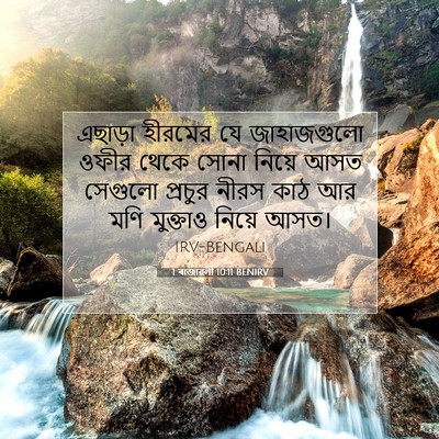 Picture 07 - 1 ৰাজাৱলী 10:11 BENIRV - এছাড়া হীরমের যে - Bible Verse Picture