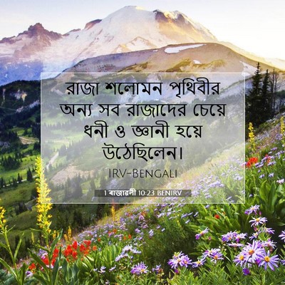 Picture 07 - 1 ৰাজাৱলী 10:23 BENIRV - রাজা শলোমন - Bible Verse Picture