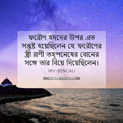 Picture 07 - 1 ৰাজাৱলী 11:19 BENIRV - ফরৌণ হদদের উপর এত - Bible Verse Picture