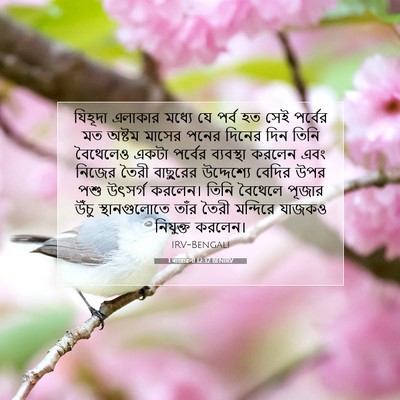 Picture 07 - 1 ৰাজাৱলী 12:32 BENIRV - যিহূদা এলাকার - Bible Verse Picture