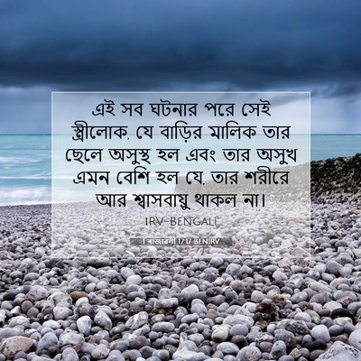 Picture 07 - 1 ৰাজাৱলী 17:17 BENIRV - এই সব ঘটনার পরে সেই - Bible Verse Picture