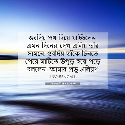 Picture 07 - 1 ৰাজাৱলী 18:7 BENIRV - ওবদিয় পথ দিয়ে - Bible Verse Picture