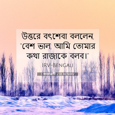 Picture 07 - 1 ৰাজাৱলী 2:18 BENIRV - উত্তরে বৎশেবা - Bible Verse Picture