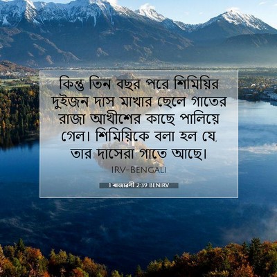 Picture 07 - 1 ৰাজাৱলী 2:39 BENIRV - কিন্তু তিন বছর পরে - Bible Verse Picture