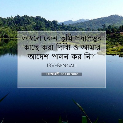 Picture 07 - 1 ৰাজাৱলী 2:43 BENIRV - তাহলে কেন তুমি - Bible Verse Picture