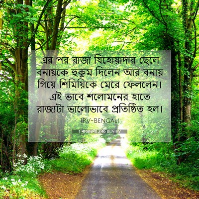Picture 07 - 1 ৰাজাৱলী 2:46 BENIRV - এর পর রাজা - Bible Verse Picture