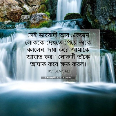 Picture 07 - 1 ৰাজাৱলী 20:37 BENIRV - সেই ভাববাদী আর - Bible Verse Picture