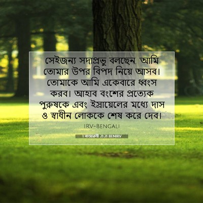 Picture 07 - 1 ৰাজাৱলী 21:21 BENIRV - সেইজন্য সদাপ্রভু - Bible Verse Picture