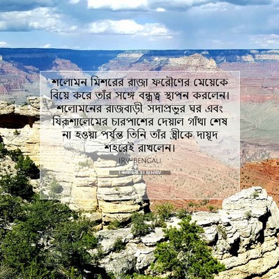 Picture 07 - 1 ৰাজাৱলী 3:1 BENIRV - শলোমন মিশরের রাজা - Bible Verse Picture