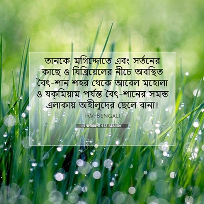 Picture 07 - 1 ৰাজাৱলী 4:12 BENIRV - তানকে, মগিদ্দোতে - Bible Verse Picture