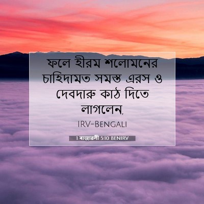 Picture 07 - 1 ৰাজাৱলী 5:10 BENIRV - ফলে হীরম শলোমনের - Bible Verse Picture