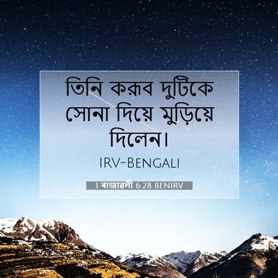 Picture 07 - 1 ৰাজাৱলী 6:28 BENIRV - তিনি করূব দুটিকে - Bible Verse Picture
