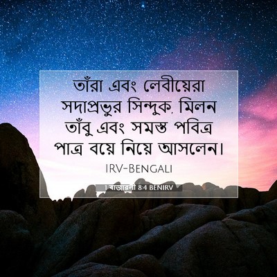 Picture 07 - 1 ৰাজাৱলী 8:4 BENIRV - তাঁরা এবং - Bible Verse Picture