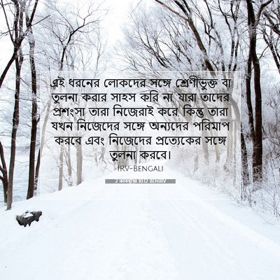 Picture 07 - 2 কৰিন্থীয়া 10:12 BENIRV - এই ধরনের লোকদের - Bible Verse Picture