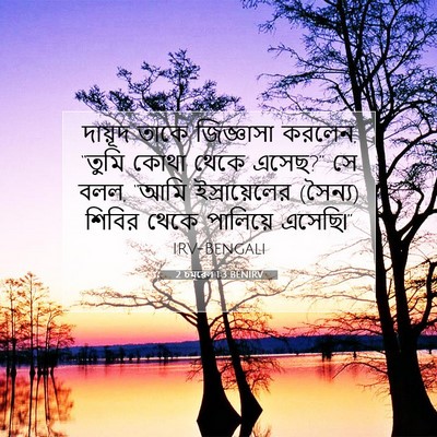 Picture 07 - 2 চমূৱেল 1:3 BENIRV - দায়ূদ তাকে - Bible Verse Picture