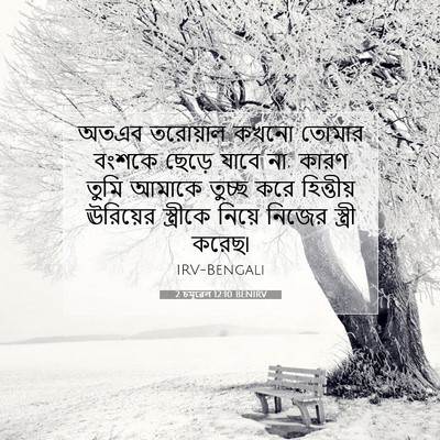 Picture 07 - 2 চমূৱেল 12:10 BENIRV - অতএব তরোয়াল কখনো - Bible Verse Picture