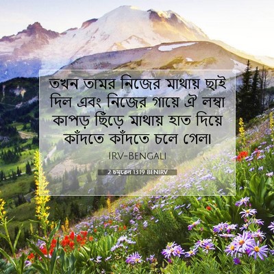 Picture 07 - 2 চমূৱেল 13:19 BENIRV - তখন তামর নিজের - Bible Verse Picture