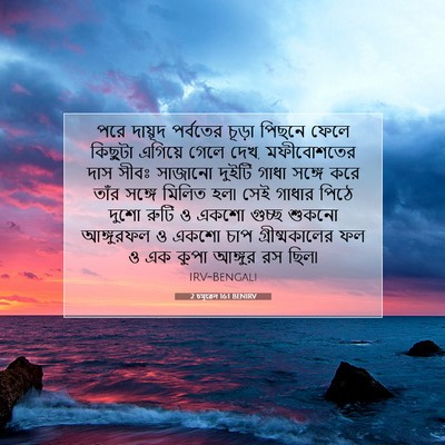 Picture 07 - 2 চমূৱেল 16:1 BENIRV - পরে দায়ূদ - Bible Verse Picture