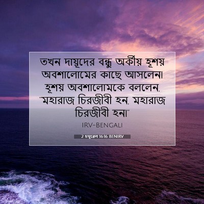 Picture 07 - 2 চমূৱেল 16:16 BENIRV - তখন দায়ূদের - Bible Verse Picture