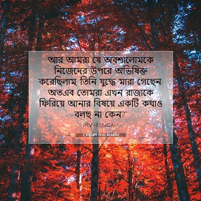 Picture 07 - 2 চমূৱেল 19:10 BENIRV - আর আমরা যে - Bible Verse Picture