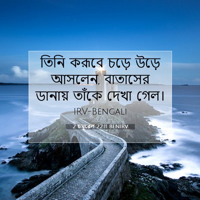 Picture 07 - 2 চমূৱেল 22:11 BENIRV - তিনি করূবে চড়ে - Bible Verse Picture