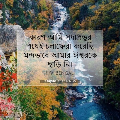 Picture 07 - 2 চমূৱেল 22:22 BENIRV - কারণ আমি - Bible Verse Picture