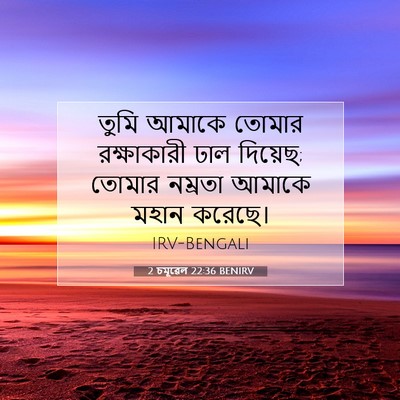 Picture 07 - 2 চমূৱেল 22:36 BENIRV - তুমি আমাকে তোমার - Bible Verse Picture