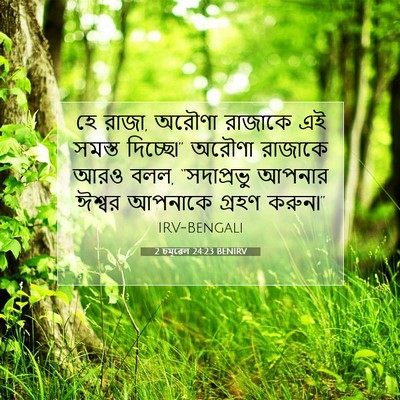 Picture 07 - 2 চমূৱেল 24:23 BENIRV - হে রাজা, অরৌণা - Bible Verse Picture