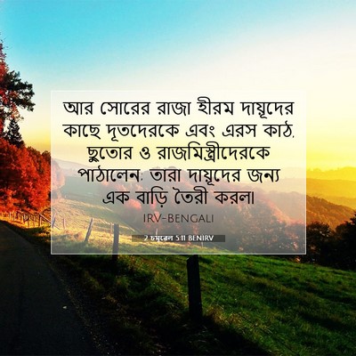 Picture 07 - 2 চমূৱেল 5:11 BENIRV - আর সোরের রাজা হীরম - Bible Verse Picture