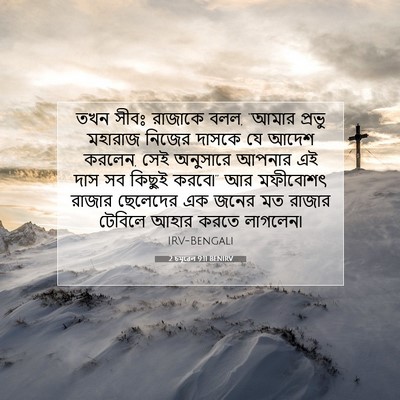 Picture 07 - 2 চমূৱেল 9:11 BENIRV - তখন সীবঃ রাজাকে - Bible Verse Picture