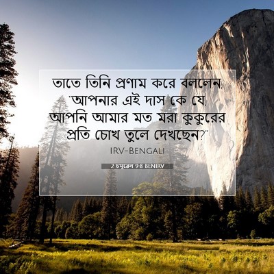 Picture 07 - 2 চমূৱেল 9:8 BENIRV - তাতে তিনি প্রণাম - Bible Verse Picture