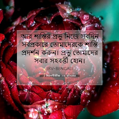 Picture 07 - 2 থিচলনীকীয়া 3:16 BENIRV - আর শান্তির প্রভু - Bible Verse Picture