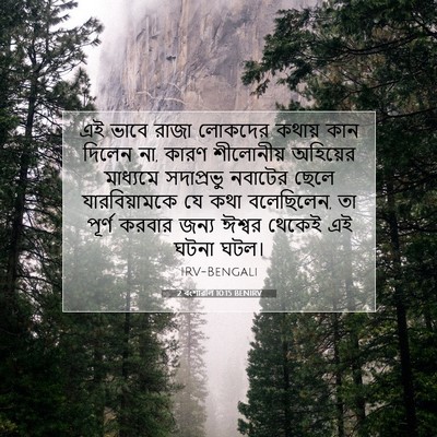 Picture 07 - 2 বংশাৱলি 10:15 BENIRV - এই ভাবে রাজা - Bible Verse Picture