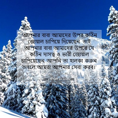 Picture 07 - 2 বংশাৱলি 10:4 BENIRV - “আপনার বাবা - Bible Verse Picture